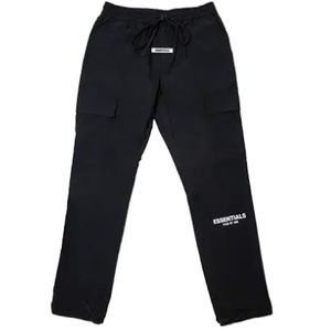 Essential Fear Of God Black Drawstring Cargo Pants size Large